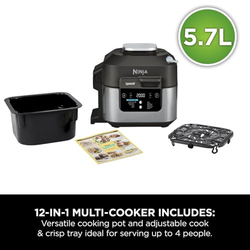 Ninja Speedi 12-in-1 Multi-Cooker and Air Fryer, 5.7L, Grey ON500UK