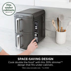 Ninja Double Stack XL 9.5L Air Fryer, 2 Drawers, Grey SL400UK