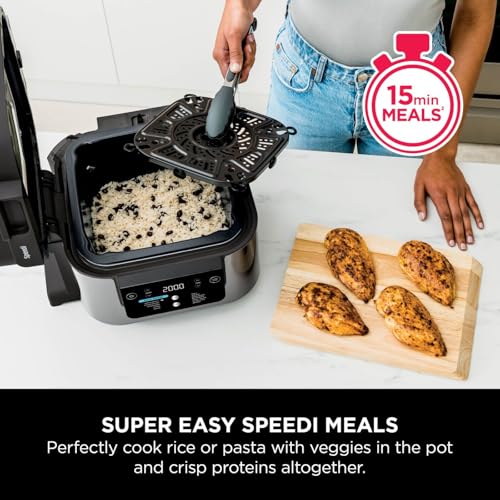 Ninja Speedi 12-in-1 Multi-Cooker and Air Fryer, 5.7L, Grey ON500UK