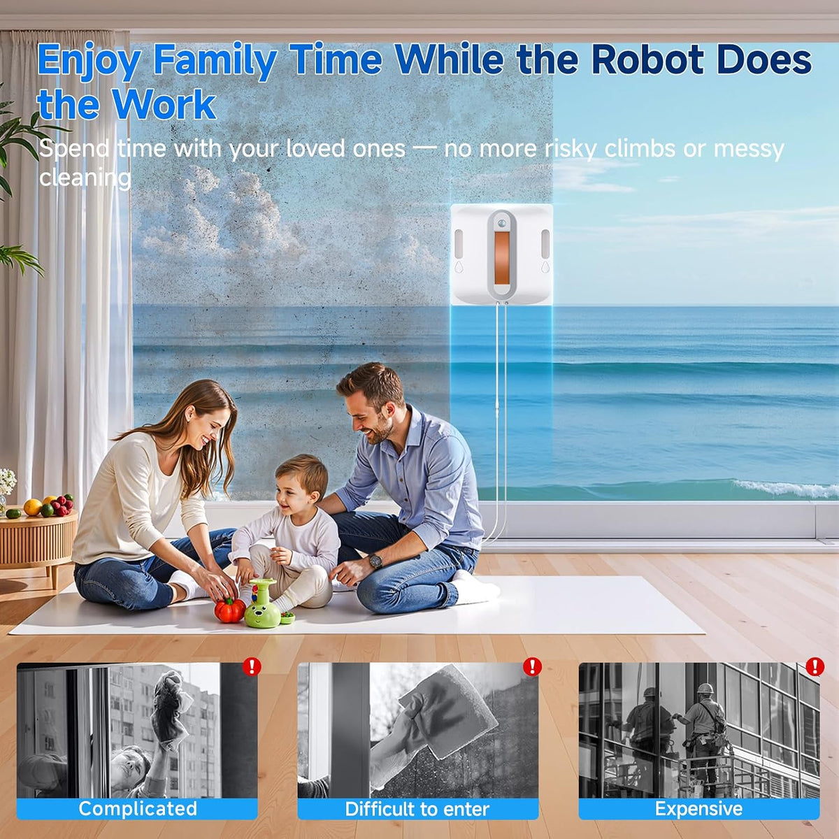 Lubluelu CHYW201 Square Window Cleaning Robot – cleaning features, image 3