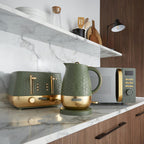 Morphy Richards Cassini Kettle, Toaster & Microwave Olivine Bundle