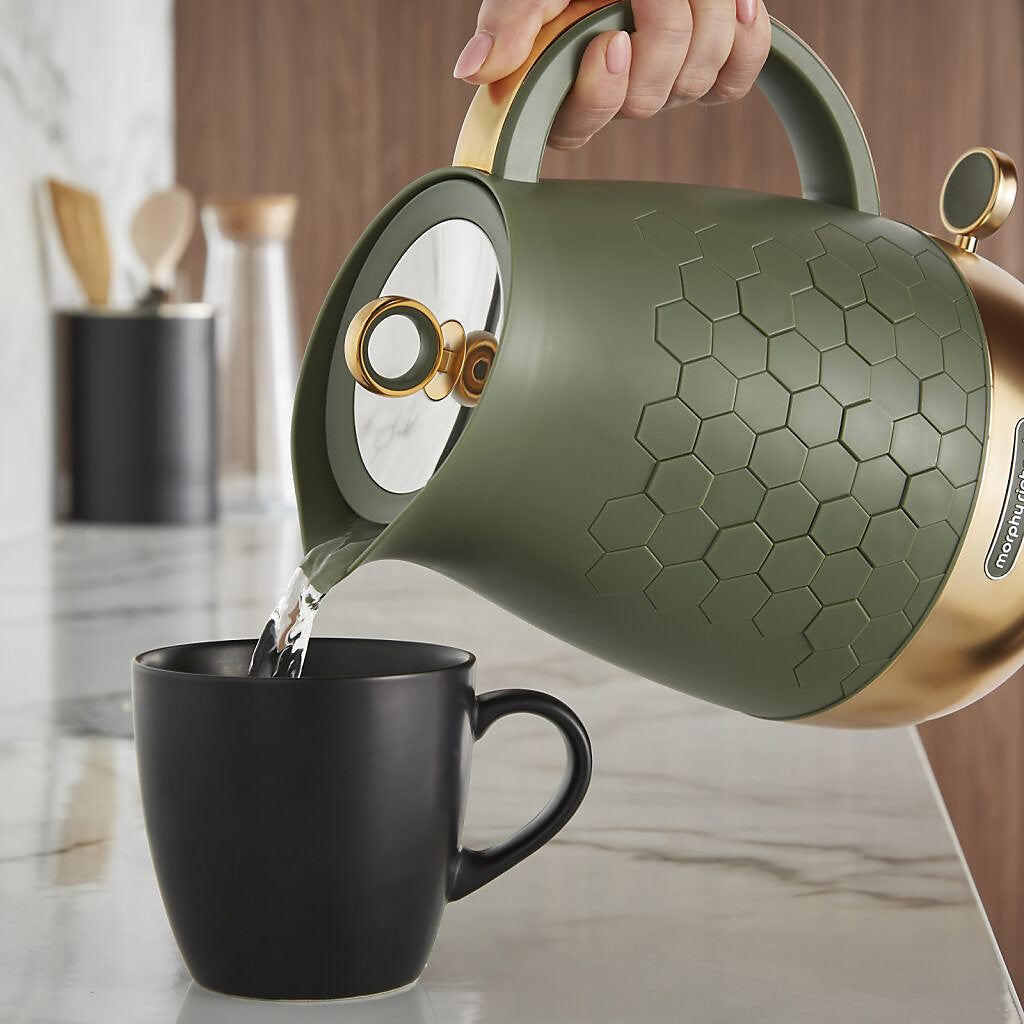 Morphy Richards Cassini Kettle, Toaster & Microwave Olivine Bundle