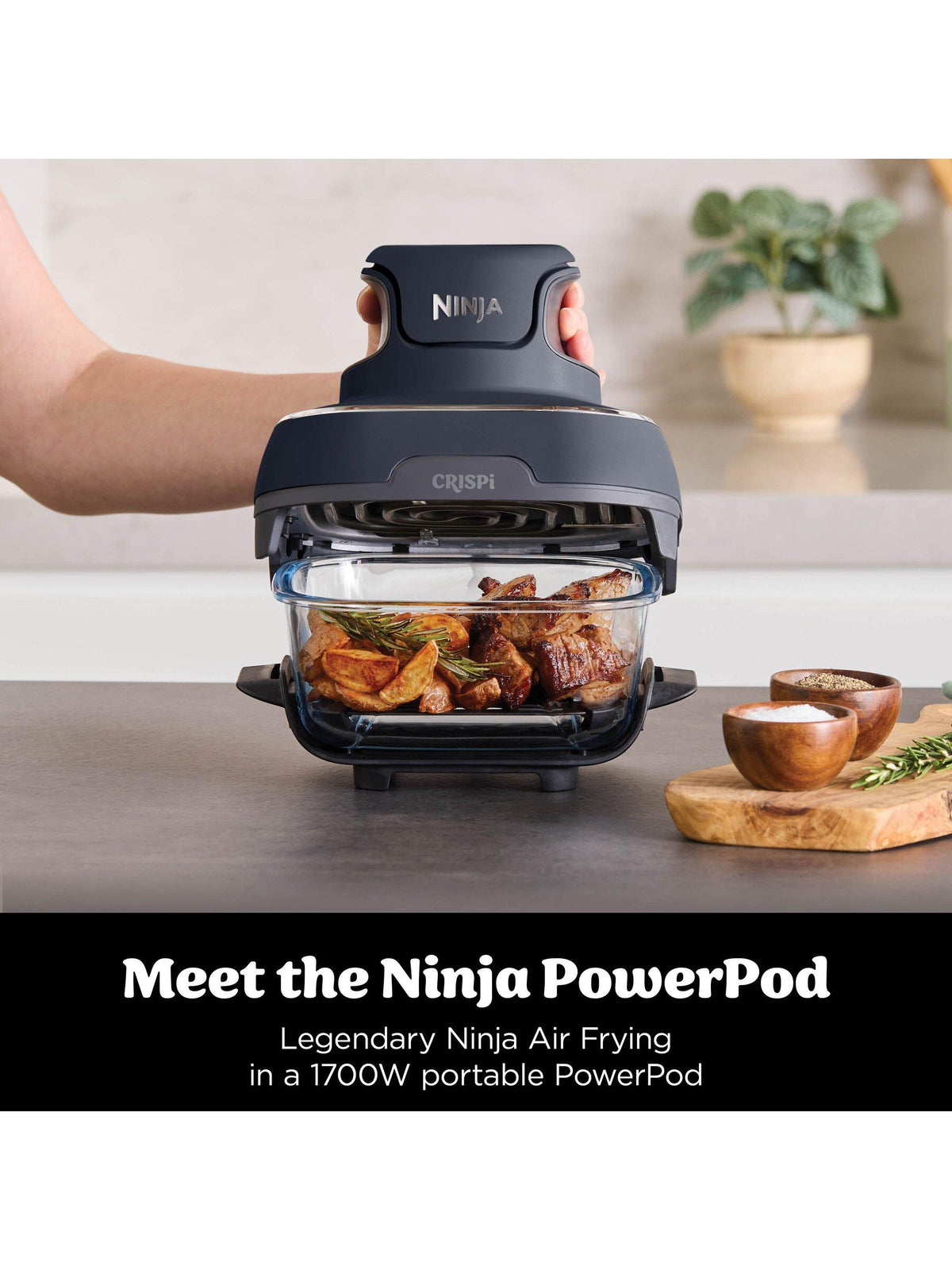 Ninja CRISPi 4-in-1 Portable Air Fryer, Cyberspace Blue FN101UKGY