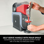 Ninja SLUSHi FS301UK Frozen Drink Maker, Arctic Blue and Grey – self-serve handle
