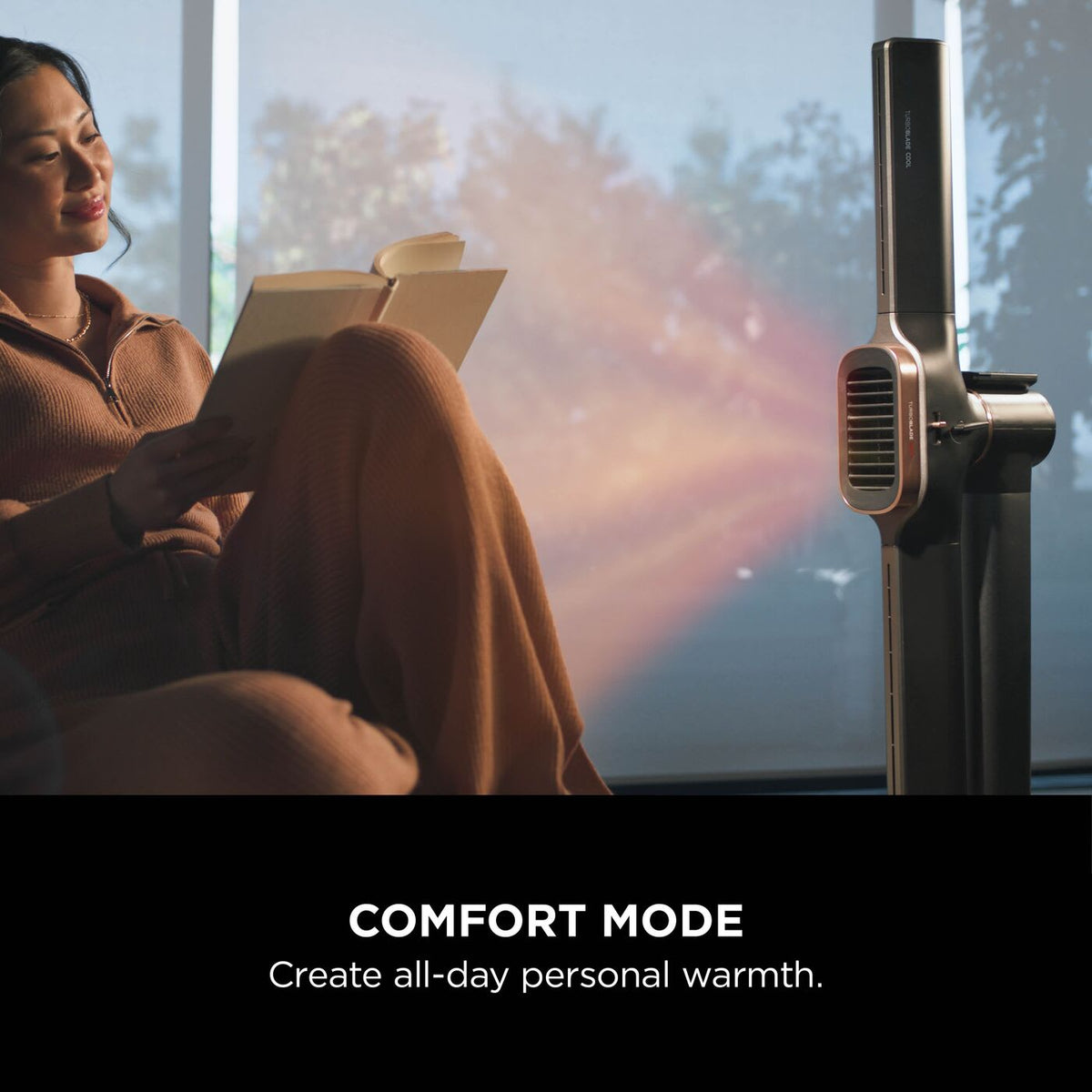 Shark TurboBlade Cool + Heat – Charcoal – Comfort heating mode