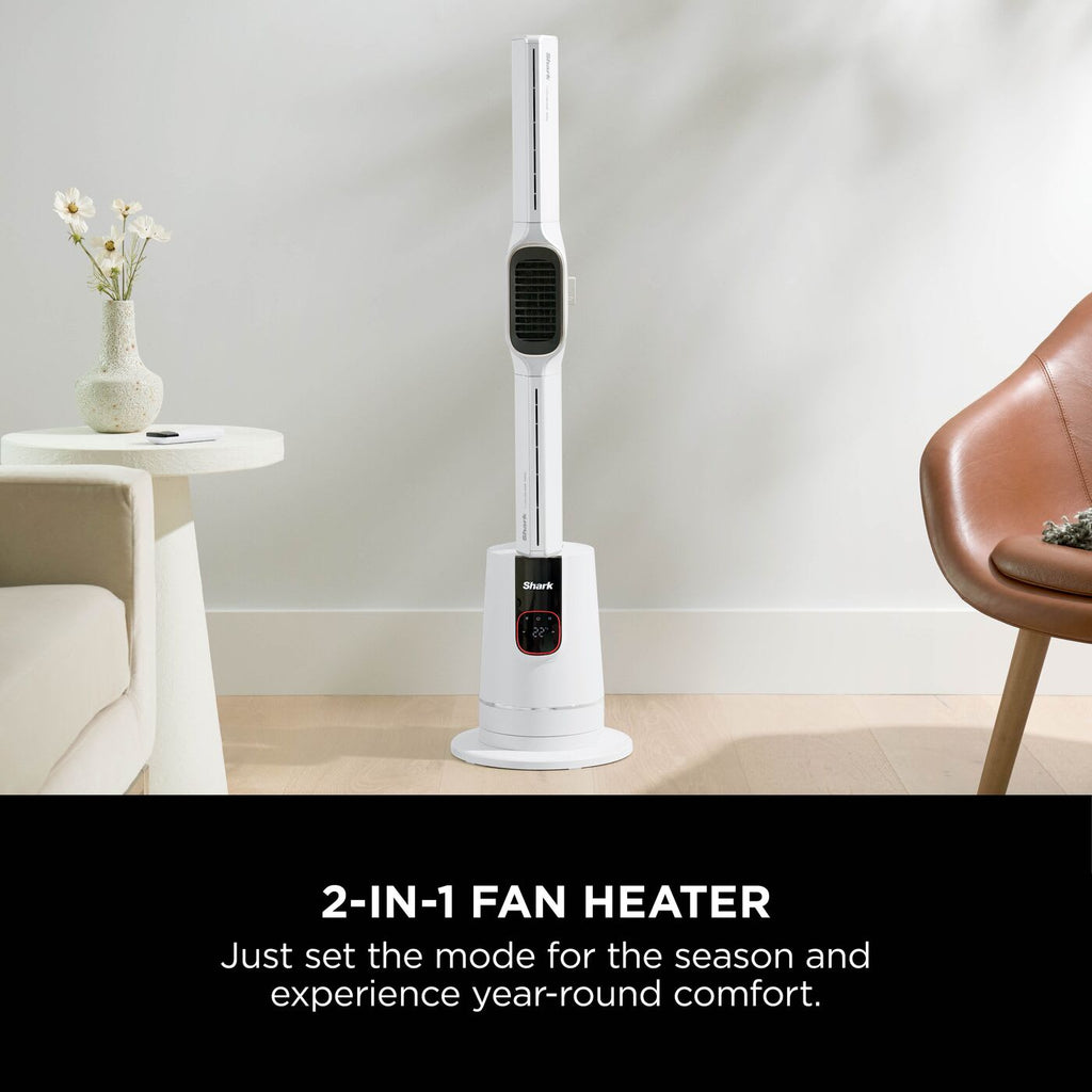 Shark TurboBlade Cool + Heat – Pearl – upright tower mode