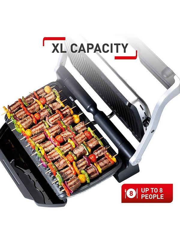 Tefal OptiGrill+ XL GC722D40 in stainless steel – product image 4